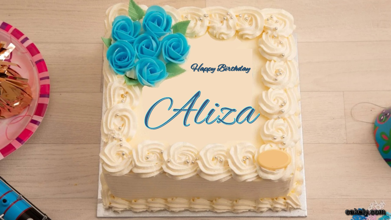 🎂 Happy Birthday Aliza Cakes 🍰 Instant Free Download - BirthDay Cake Name Aliza