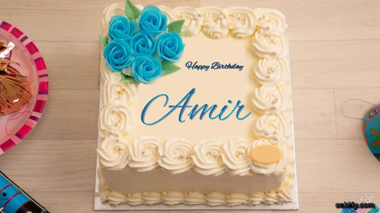 Happy Birthday Amir - Birthday Cake Personalised Ceramic Mug :  Amazon.co.uk: Home & Kitchen
