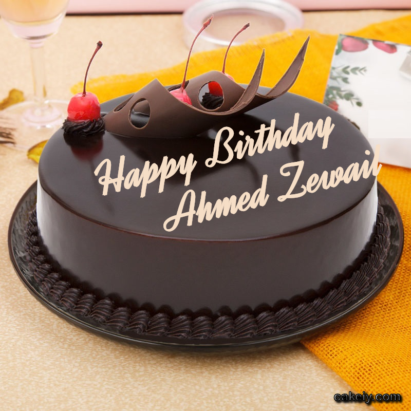 Black Chocolate with Cherry for Ahmed Zewail