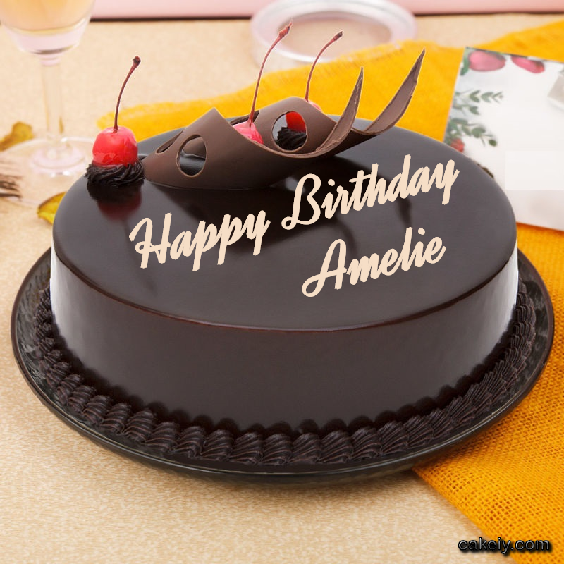 Black Chocolate with Cherry for Amelie