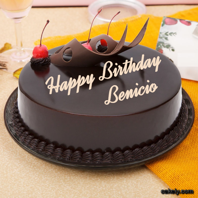 Black Chocolate with Cherry for Benicio p