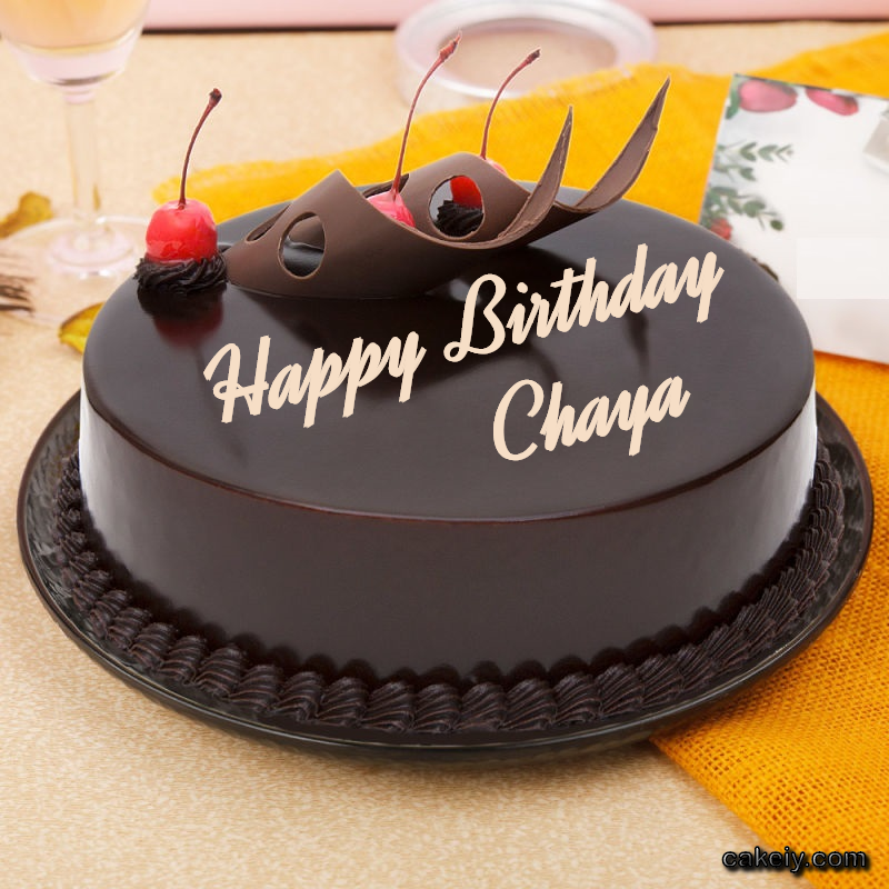 Black Chocolate with Cherry for Chaya p