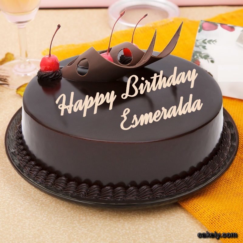 Black Chocolate with Cherry for Esmeralda
