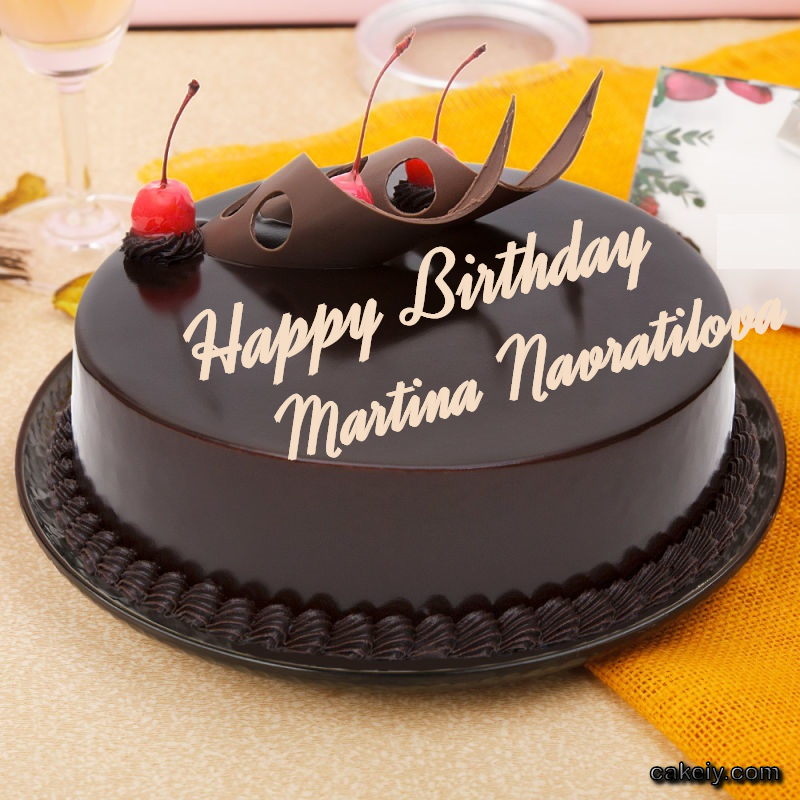 Black Chocolate with Cherry for Martina Navratilova