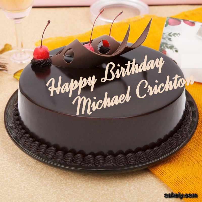 Black Chocolate with Cherry for Michael Crichton