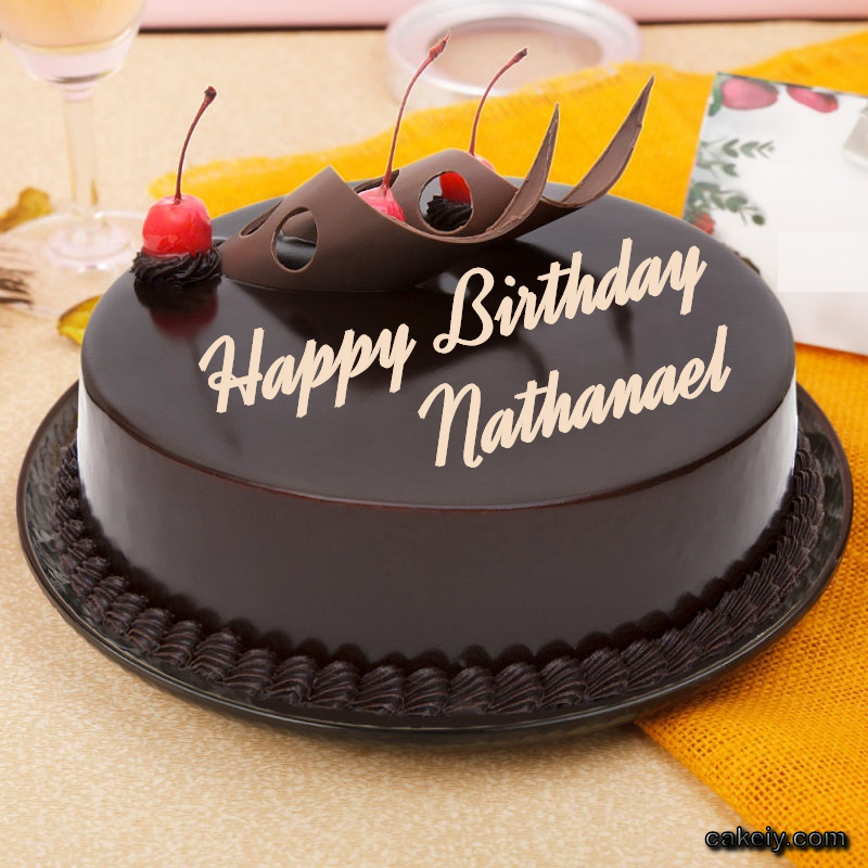 Black Chocolate with Cherry for Nathanael