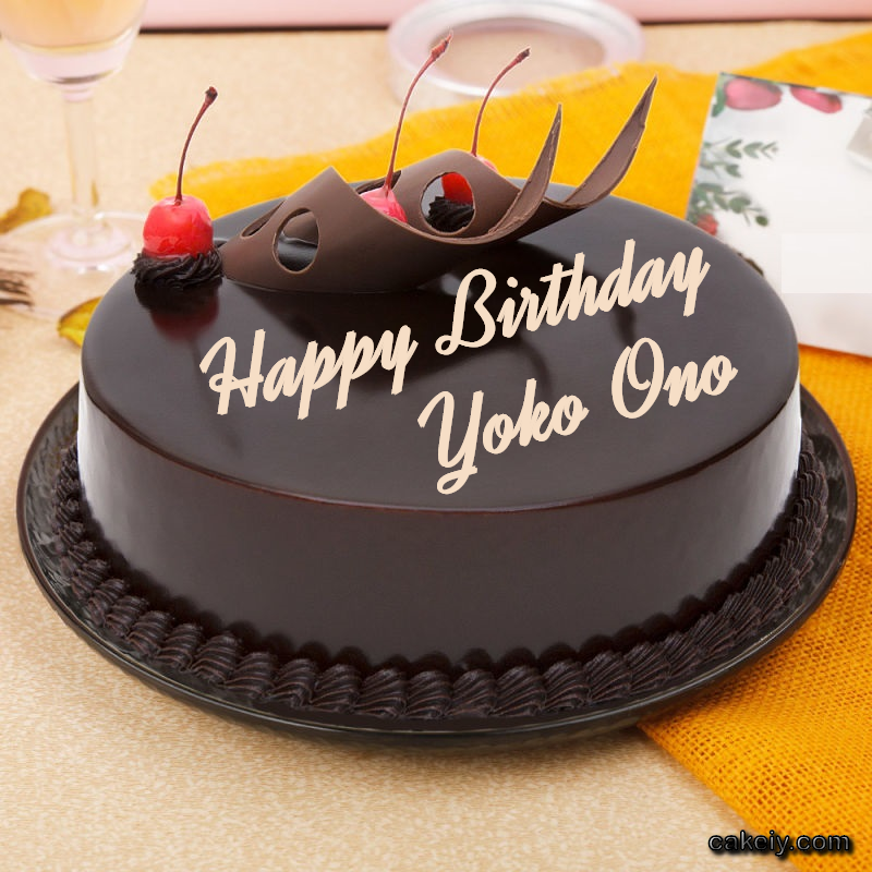 Black Chocolate with Cherry for Yoko Ono