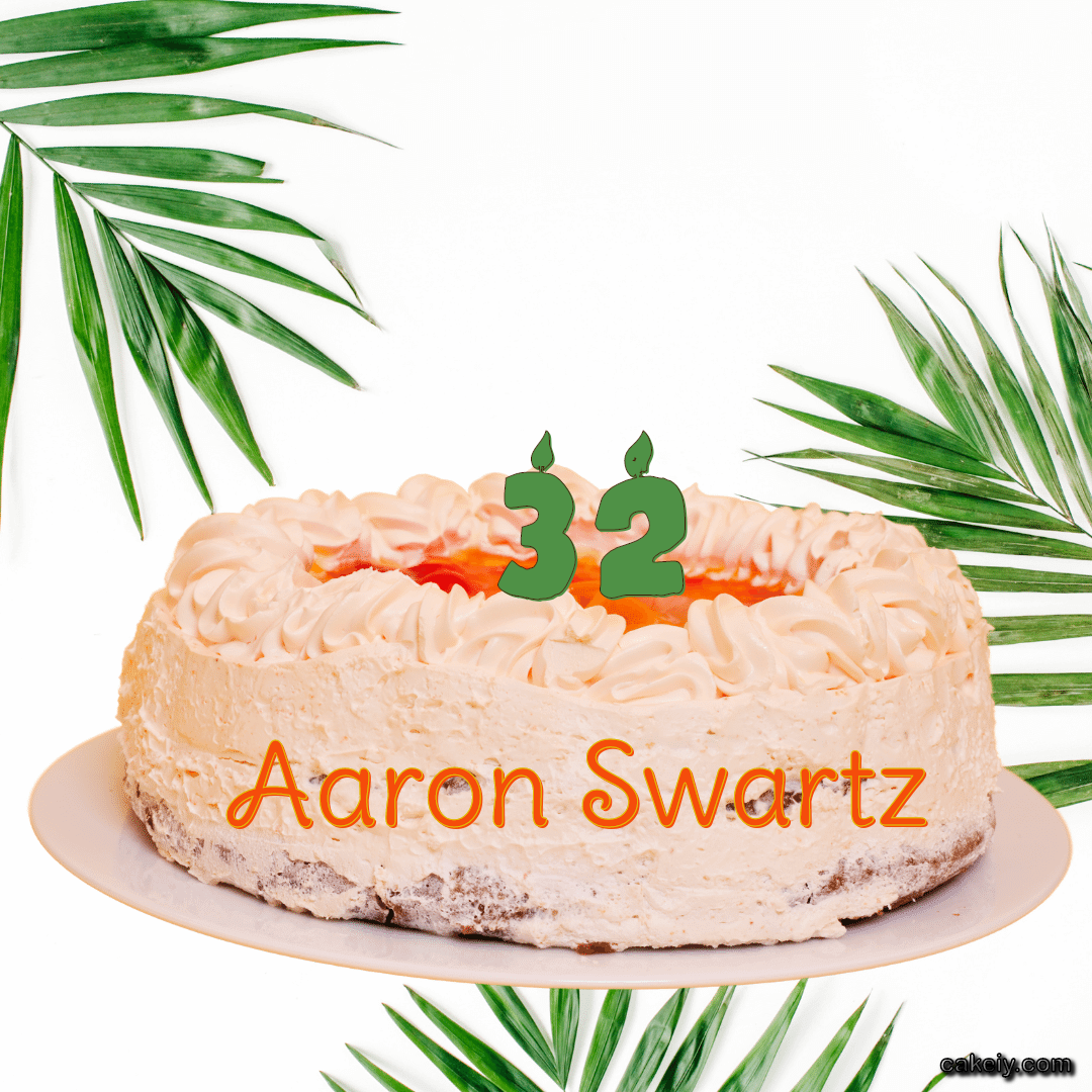 Butter Nature Theme Cake for Aaron Swartz