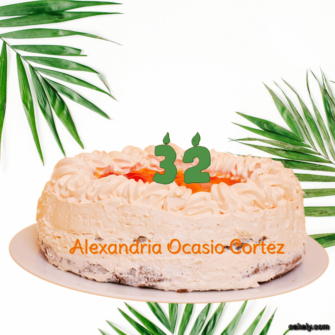 Butter Nature Theme Cake for Alexandria Ocasio Cortez