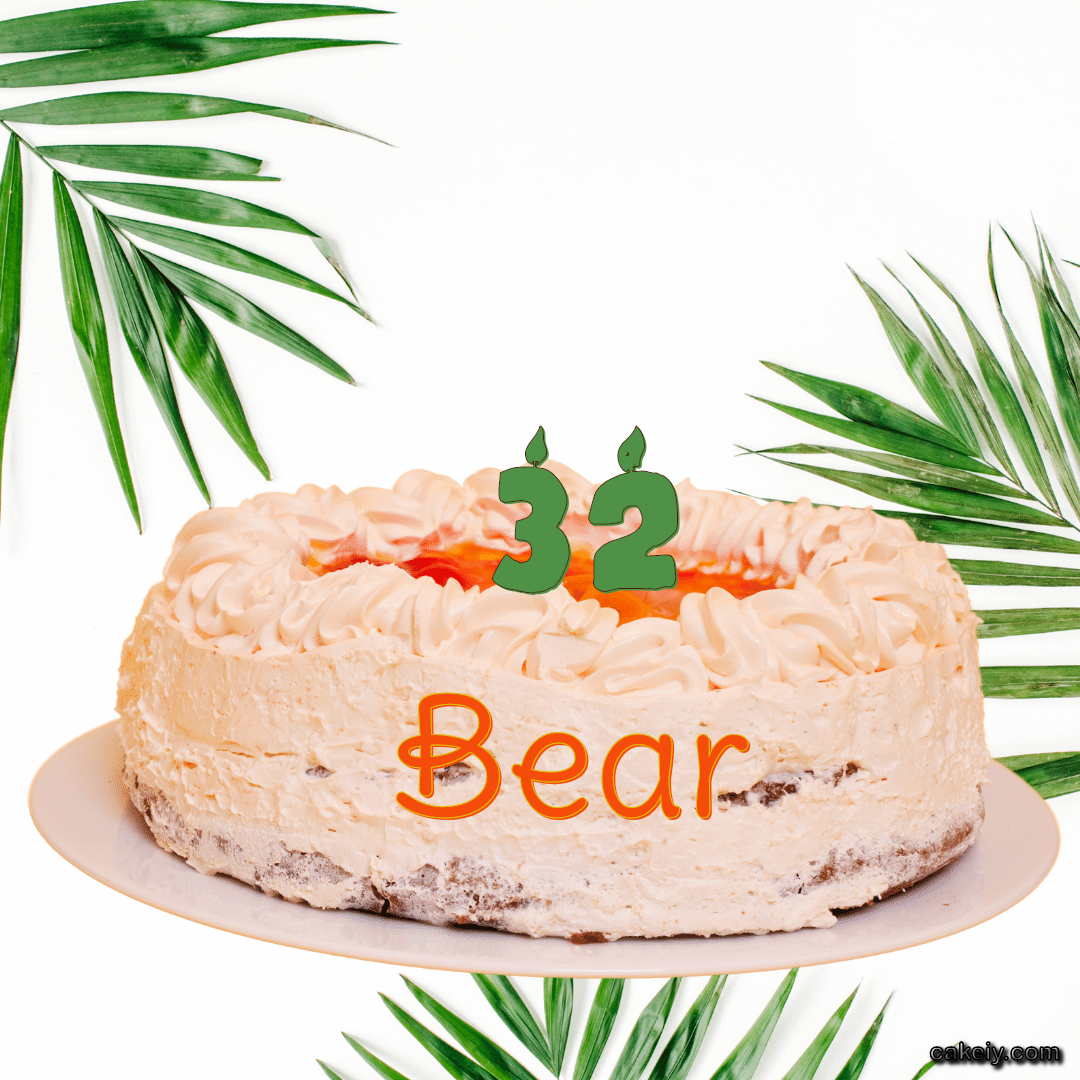 Butter Nature Theme Cake for Bear