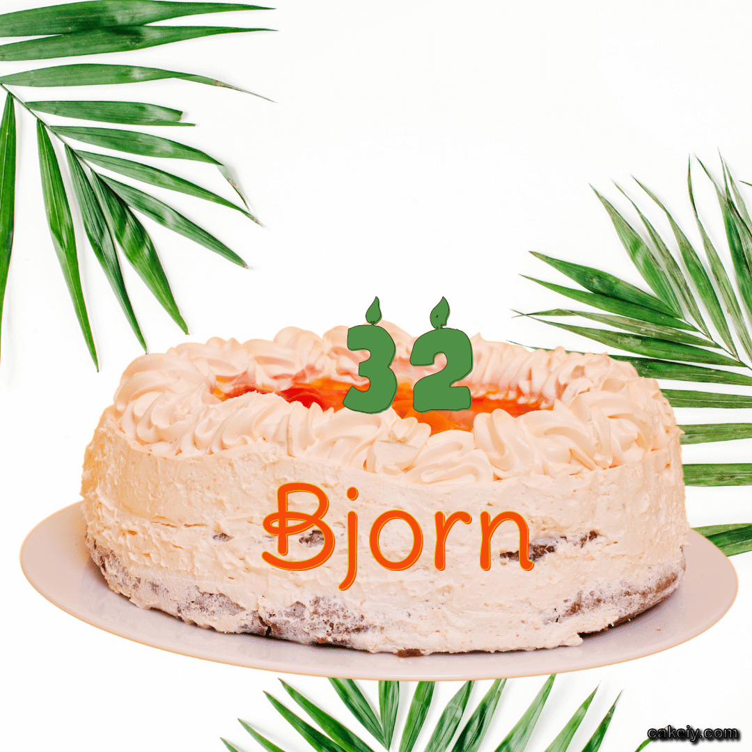 Butter Nature Theme Cake for Bjorn