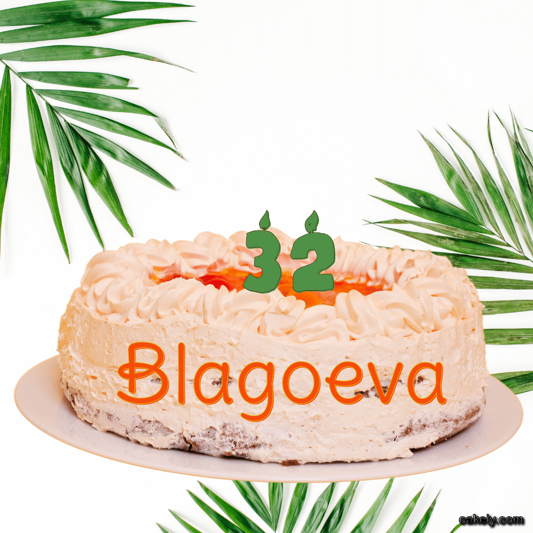 Butter Nature Theme Cake for Blagoeva