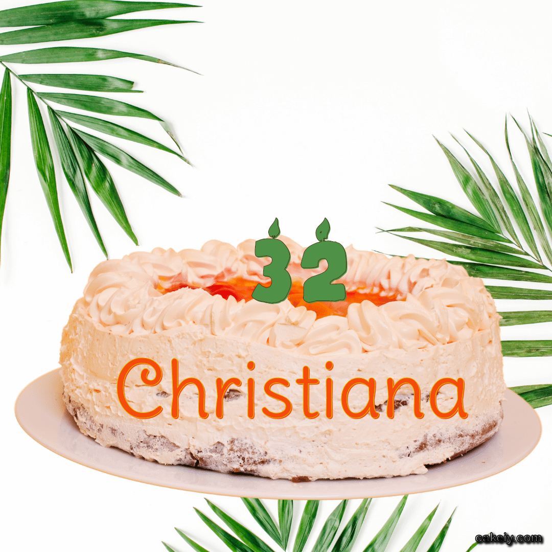 Butter Nature Theme Cake for Christiana