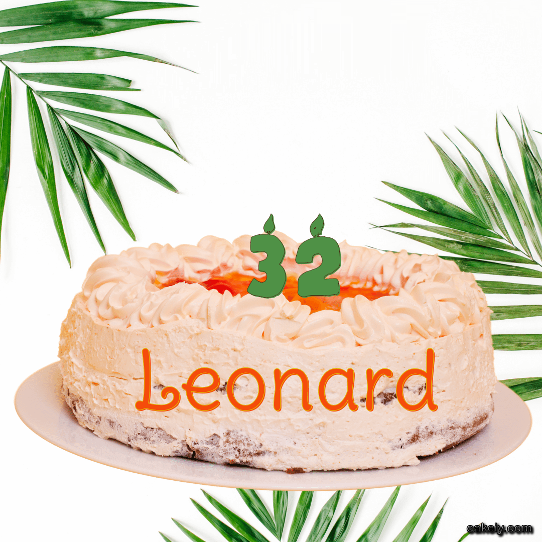 Butter Nature Theme Cake for Leonard
