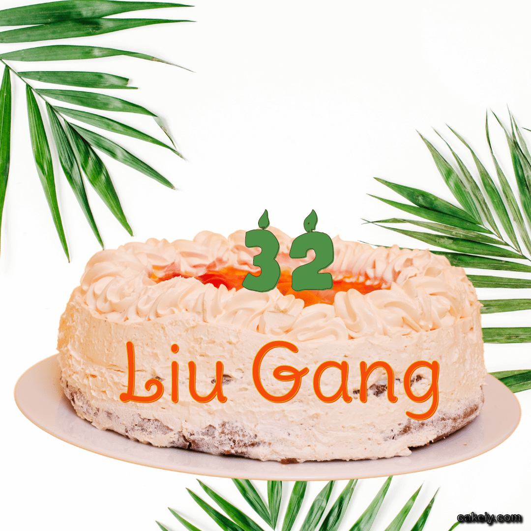 Butter Nature Theme Cake for Liu Gang