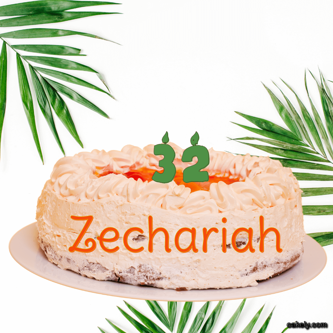Butter Nature Theme Cake for Zechariah