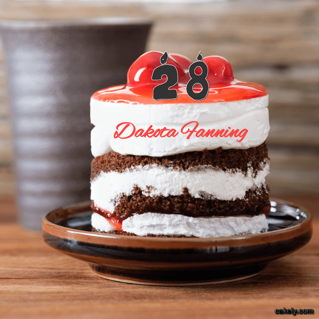 Choco Plum Layer Cake for Dakota Fanning