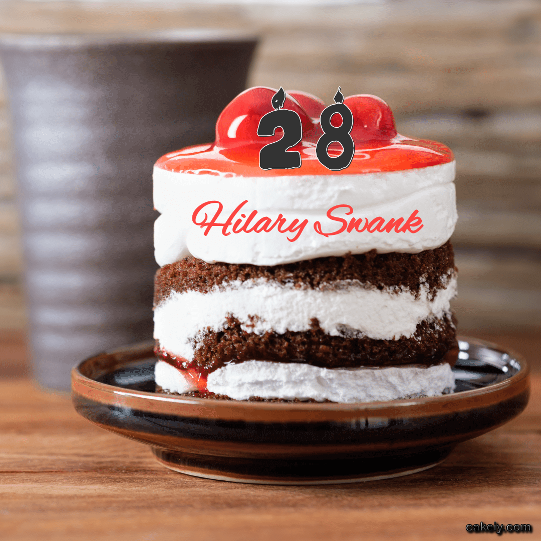 Choco Plum Layer Cake for Hilary Swank