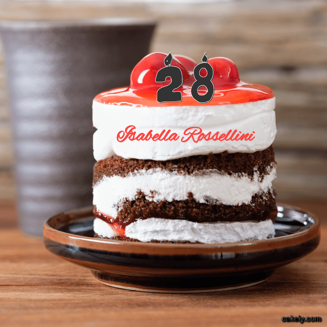 Choco Plum Layer Cake for Isabella Rossellini