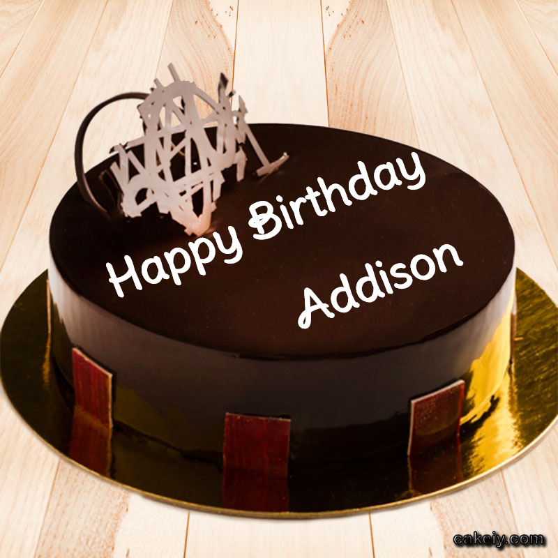 Round Chocolate Cake for Addison p