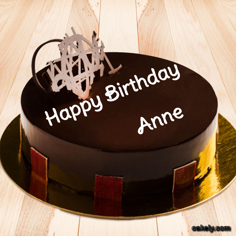 Round Chocolate Cake for Anne p