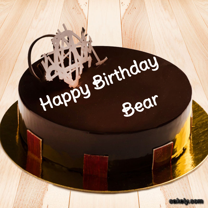 Round Chocolate Cake for Bear p