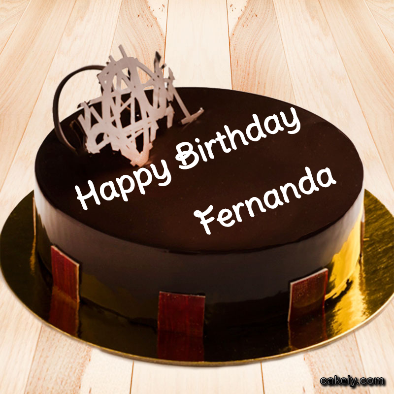 Round Chocolate Cake for Fernanda p