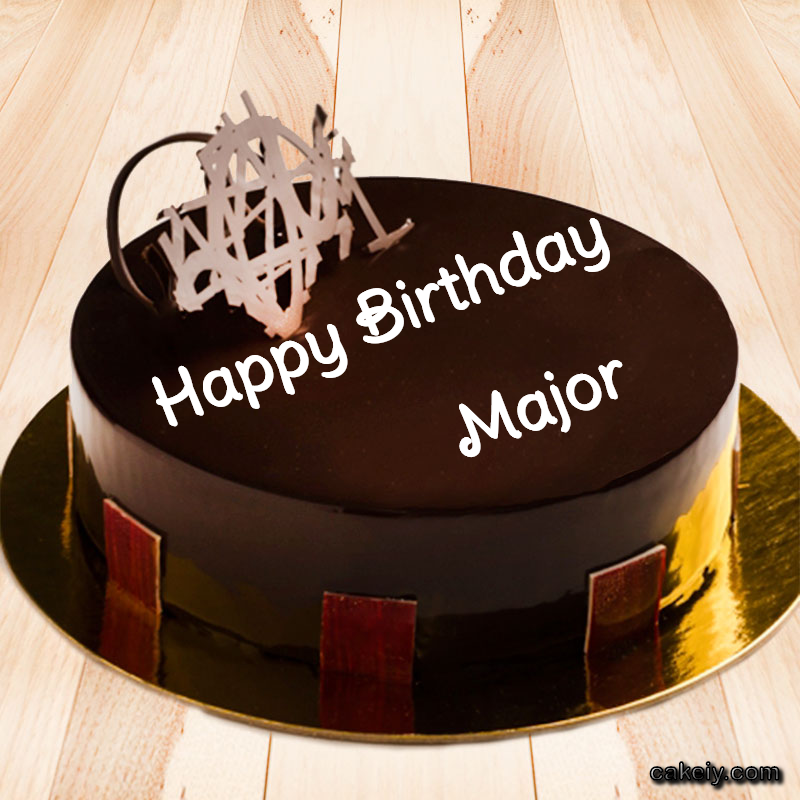 Round Chocolate Cake for Major p