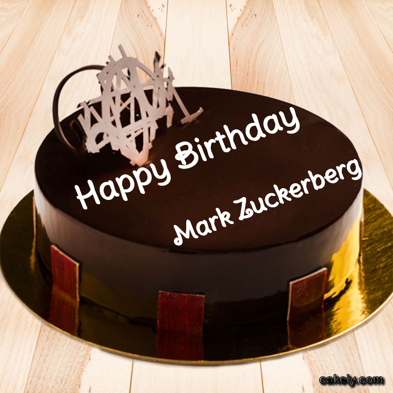 Round Chocolate Cake for Mark Zuckerberg p