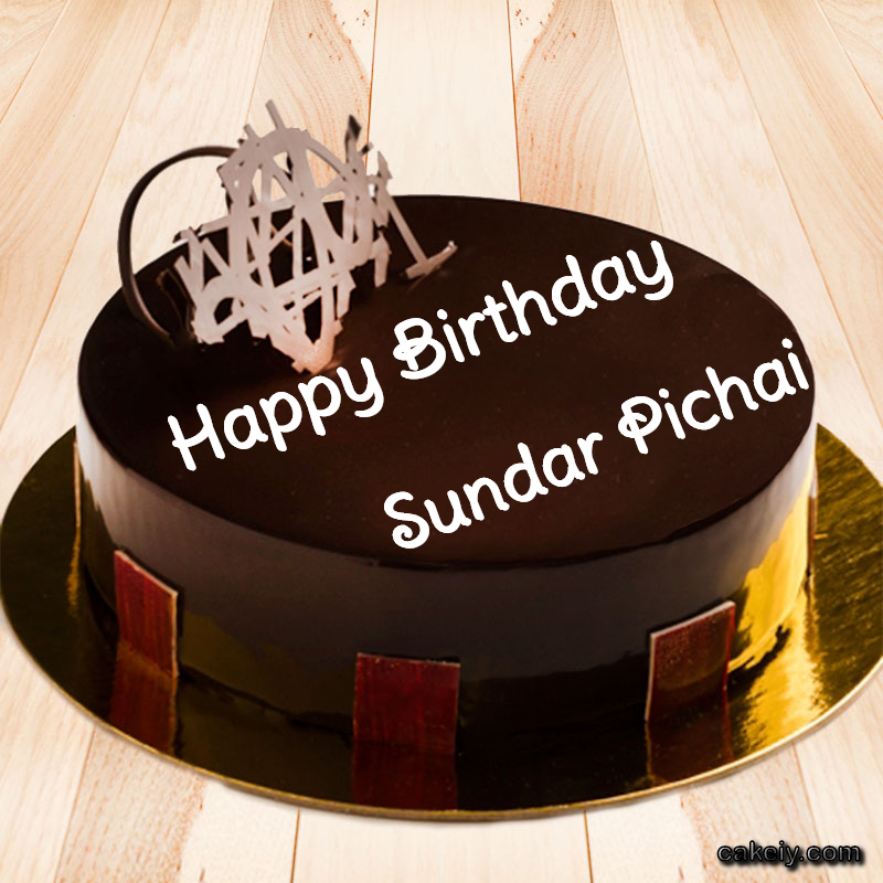 Round Chocolate Cake for Sundar Pichai p