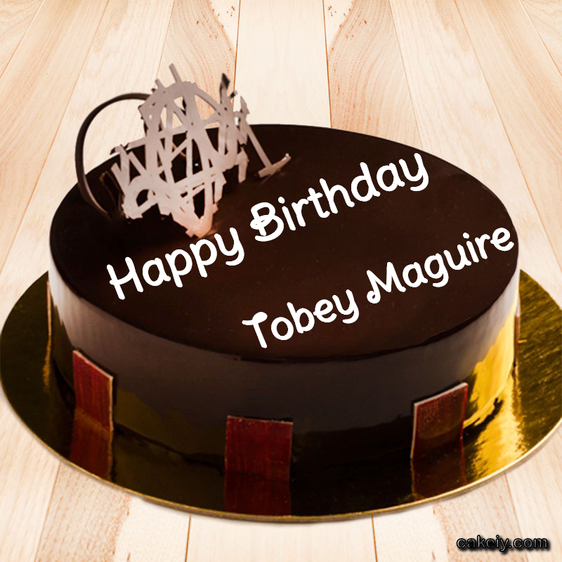 Round Chocolate Cake for Tobey Maguire p