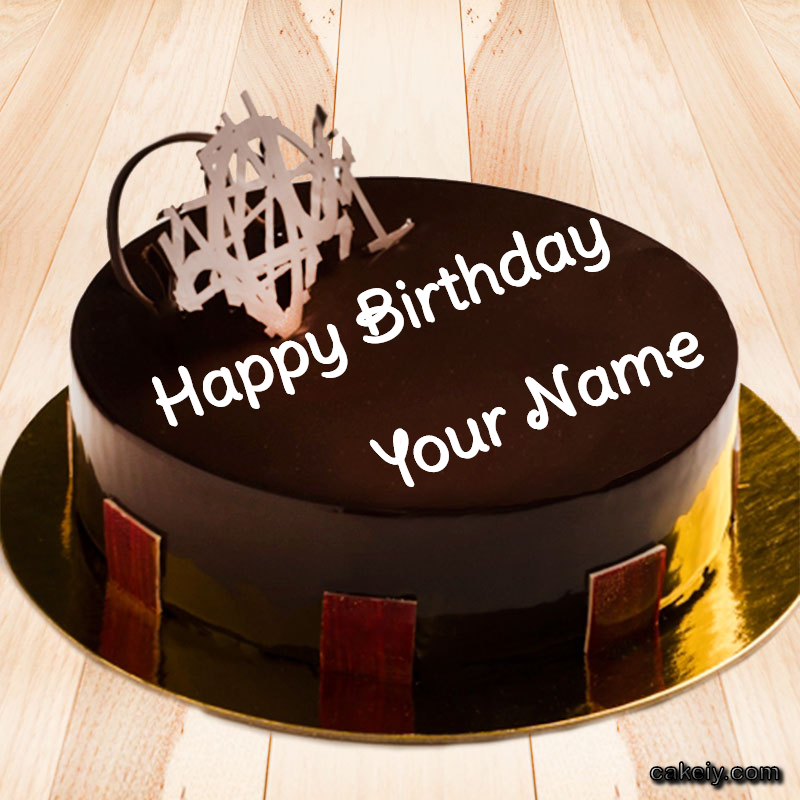 Round Chocolate Cake for your-name