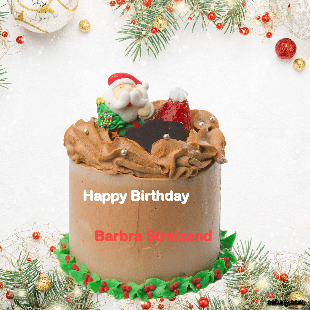 Christmas Santa Cake for Barbra Streisand