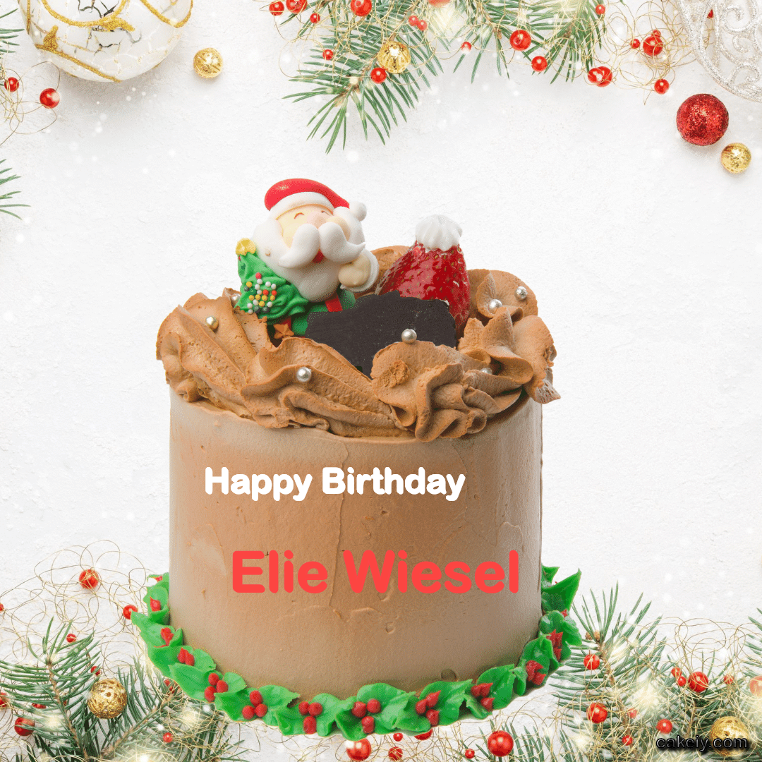 Christmas Santa Cake for Elie Wiesel