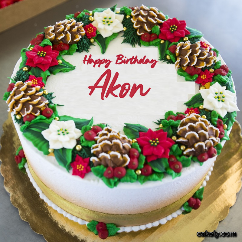 Christmas Wreath Cake for Akon