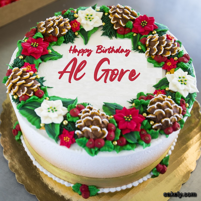 Christmas Wreath Cake for Al Gore