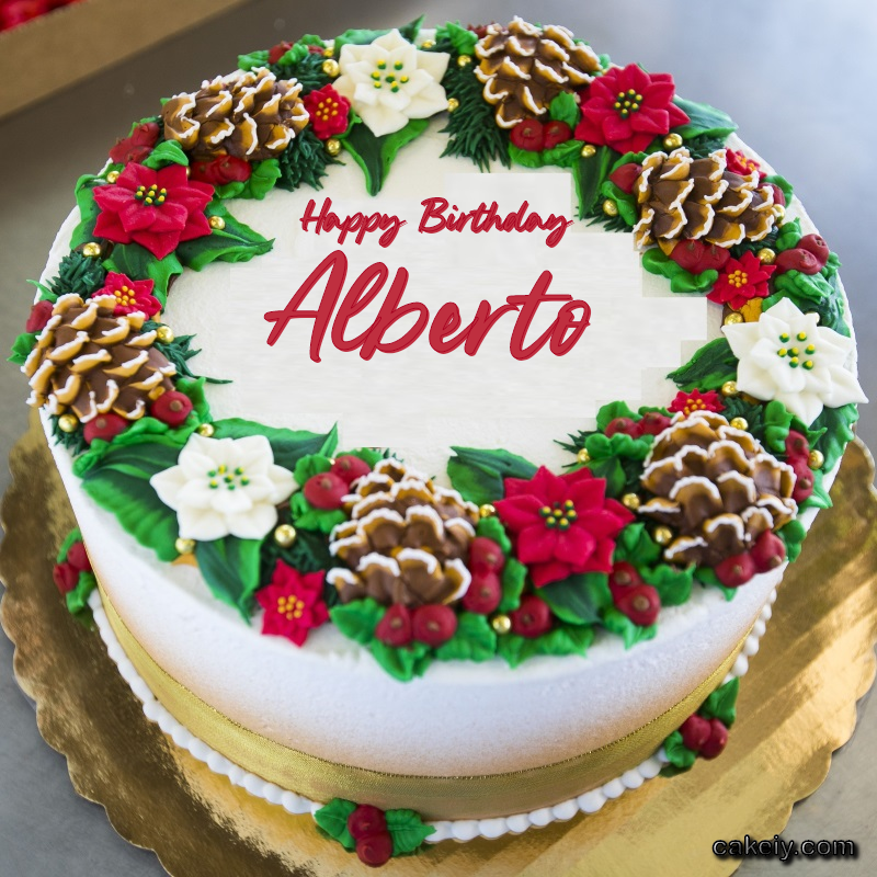 Christmas Wreath Cake for Alberto