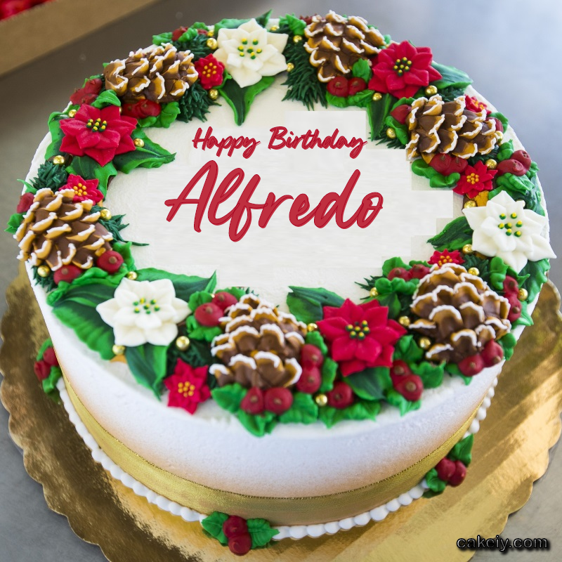 Christmas Wreath Cake for Alfredo