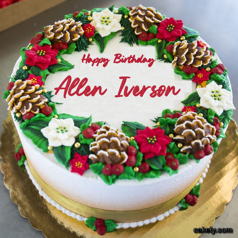 Christmas Wreath Cake for Allen Iverson