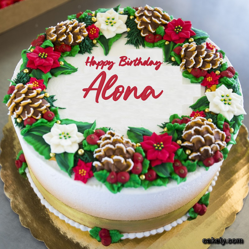 Christmas Wreath Cake for Alona