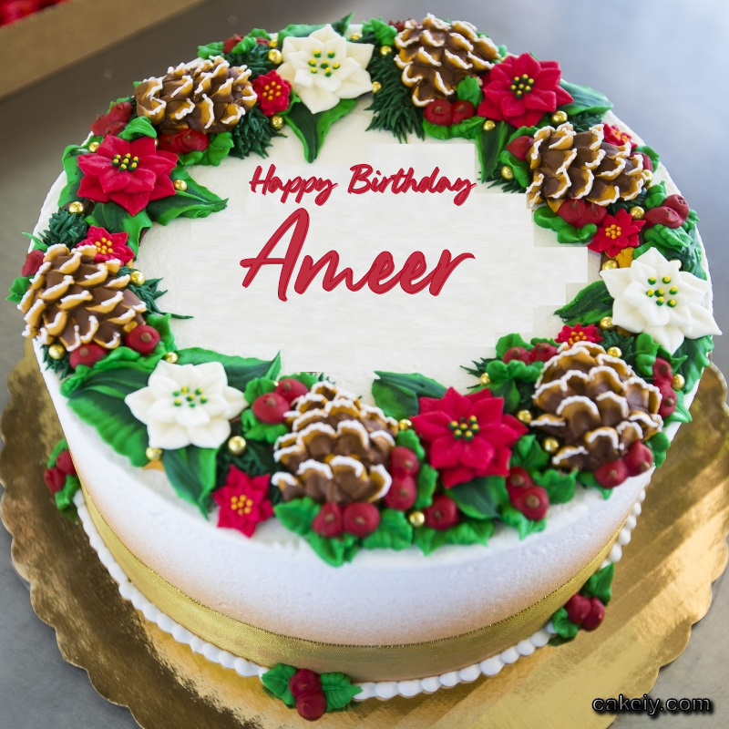 Christmas Wreath Cake for Ameer