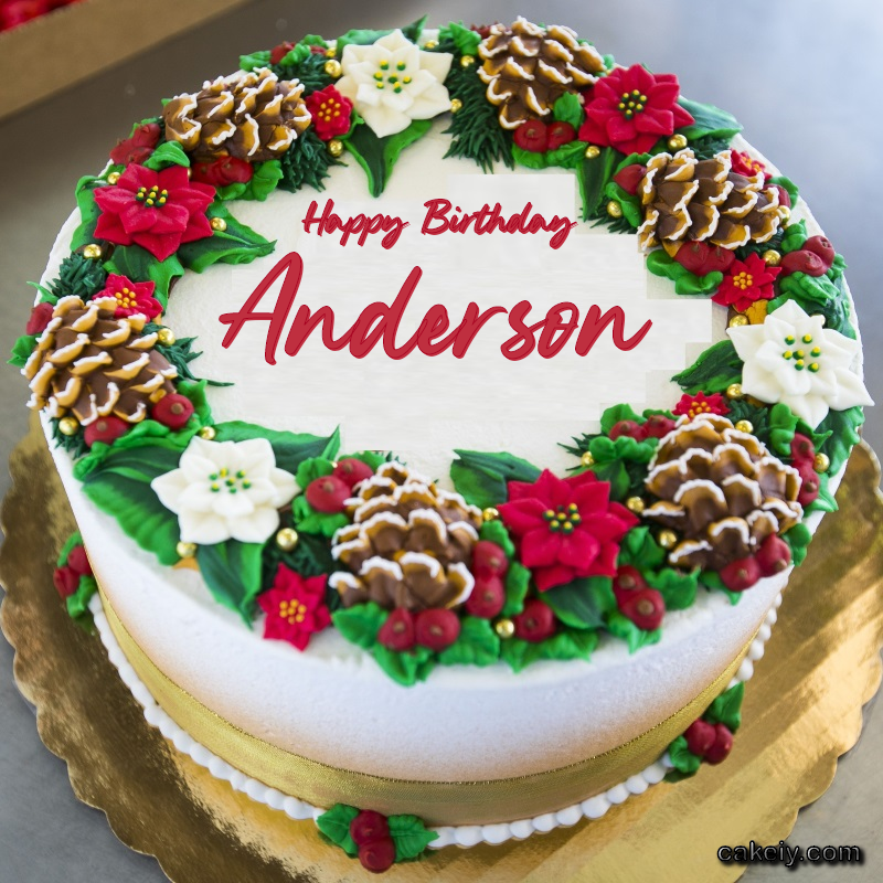 Christmas Wreath Cake for Anderson