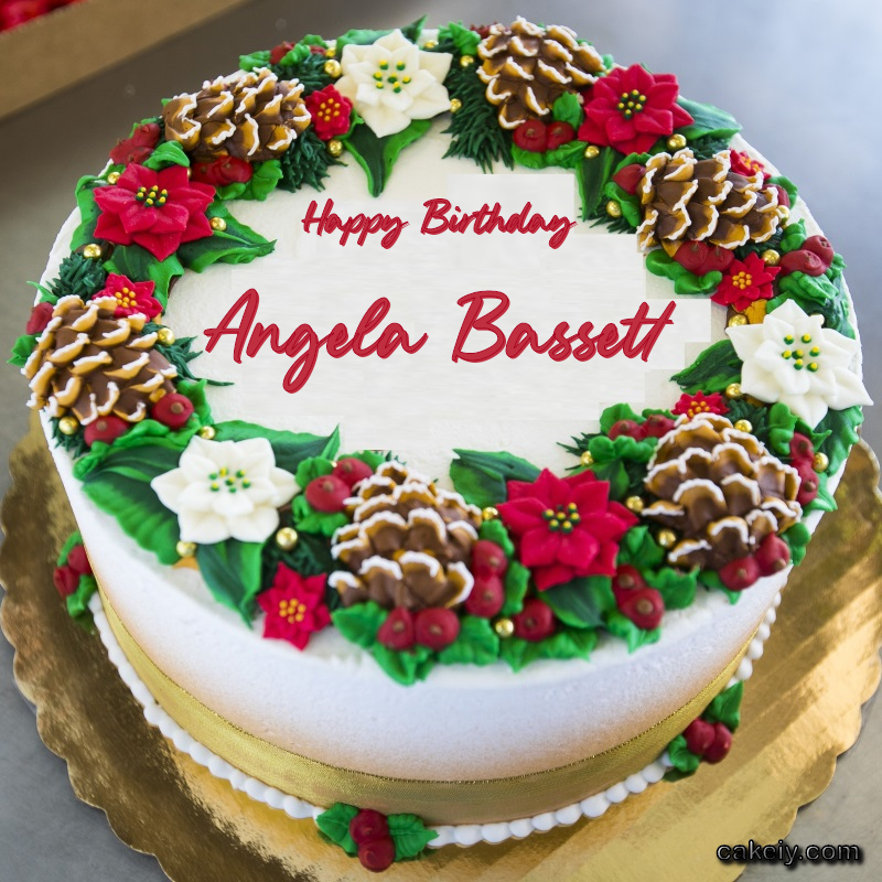 Christmas Wreath Cake for Angela Bassett