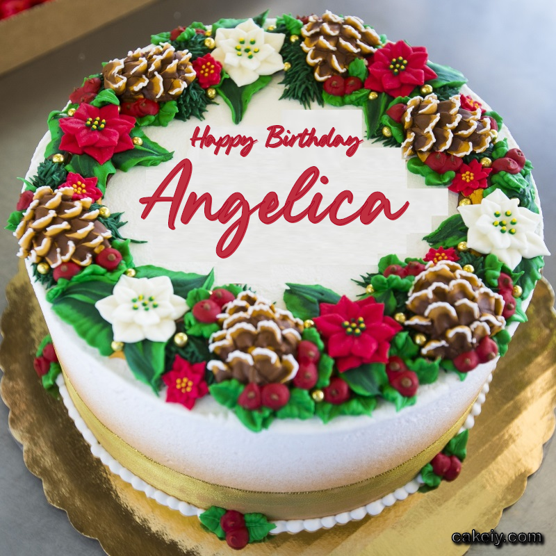 Christmas Wreath Cake for Angelica