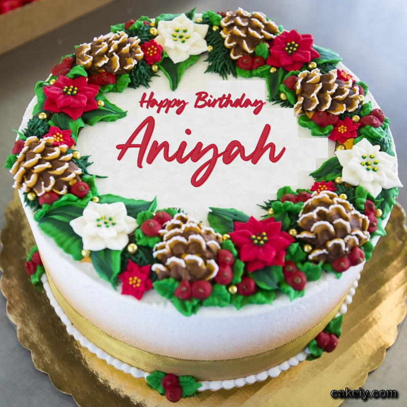 Christmas Wreath Cake for Aniyah