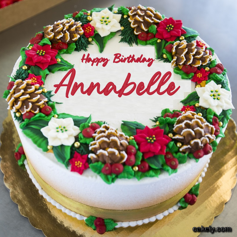 Christmas Wreath Cake for Annabelle