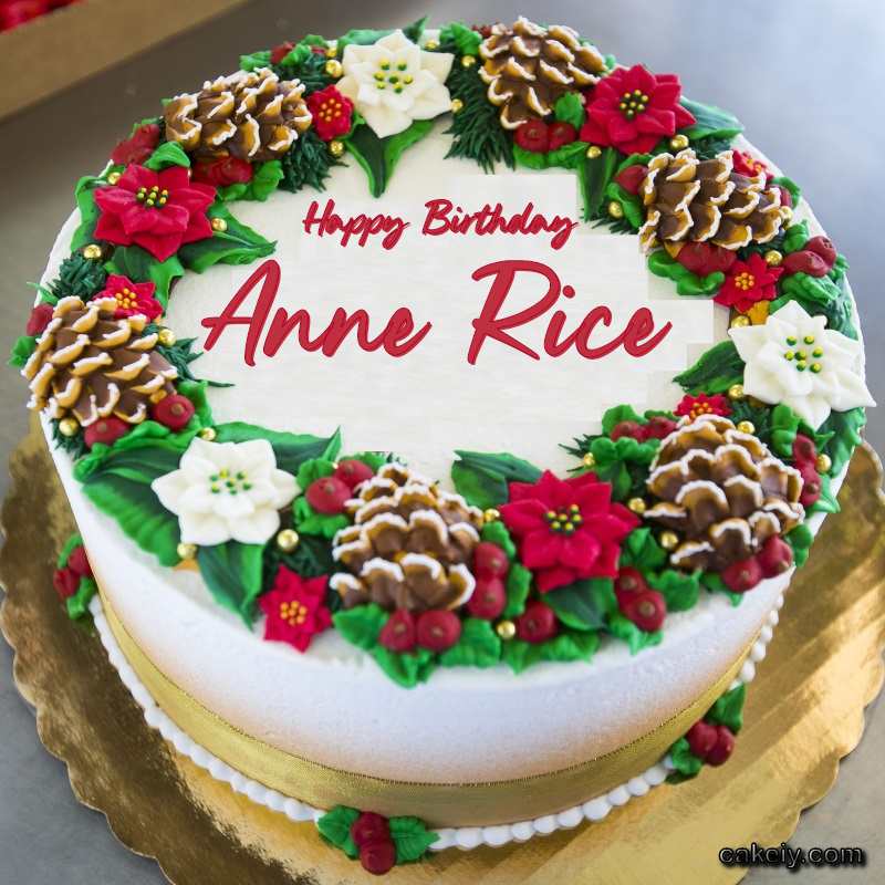 Christmas Wreath Cake for Anne Rice