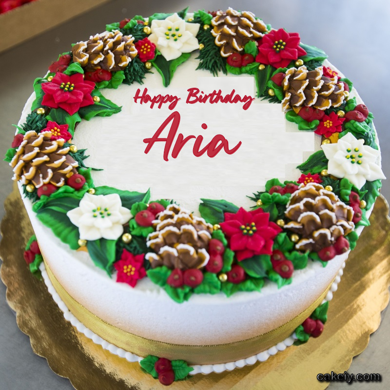 Christmas Wreath Cake for Aria