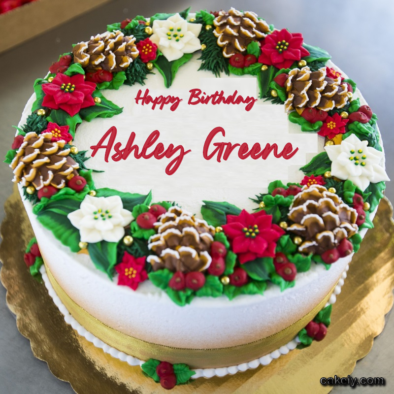 Christmas Wreath Cake for Ashley Greene