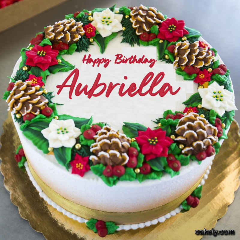 Christmas Wreath Cake for Aubriella